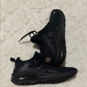 Puma Black and Gold Athletic Shoes